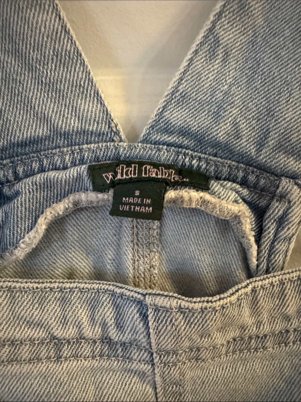 Wild Fable Light Blue Denim Pinafore Dress - Picture 2 of 5